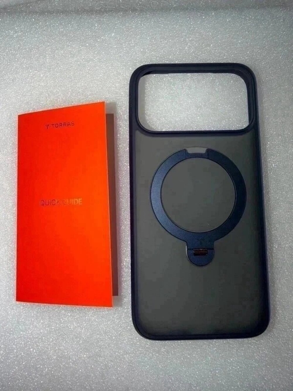 Torras ostand 360 Spin Magnetic Stand Case for iPhone 17 Pro Max 6.9" deep blue
